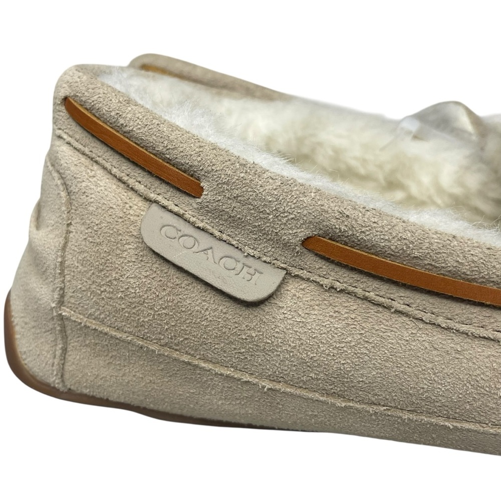 NWOT Coach 11.5 Suede Moccasin Slippers - Picture 4 of 8